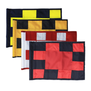14"x20" Open Center Checkered Tube Flag (Clearance)